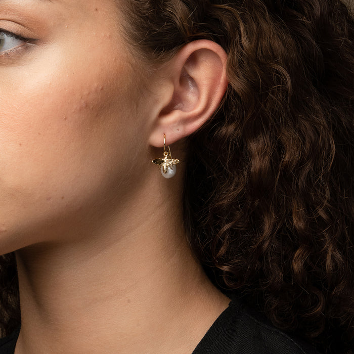 Bee Pearl Earrings