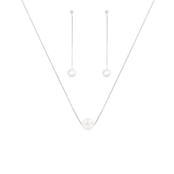 Abby Pearl Necklace & Earrings Set