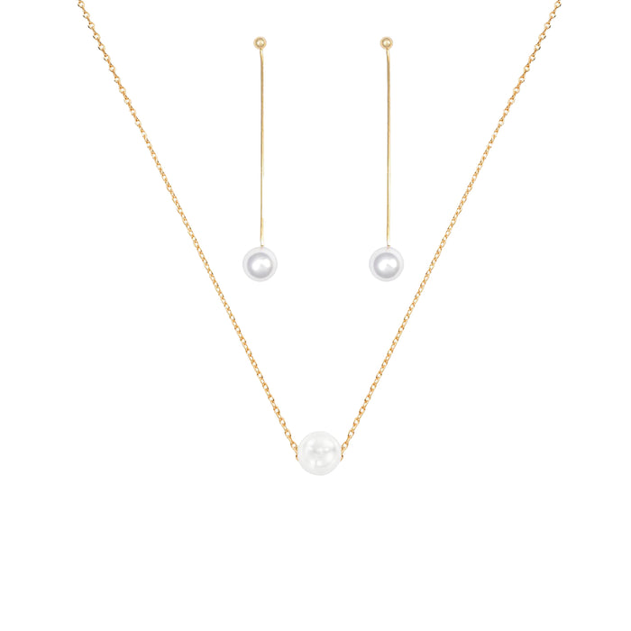 Abby Pearl Necklace & Earrings Set