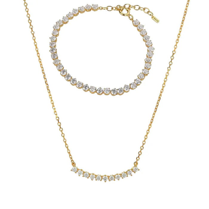Josephine Tennis Necklace & Bracelet Set