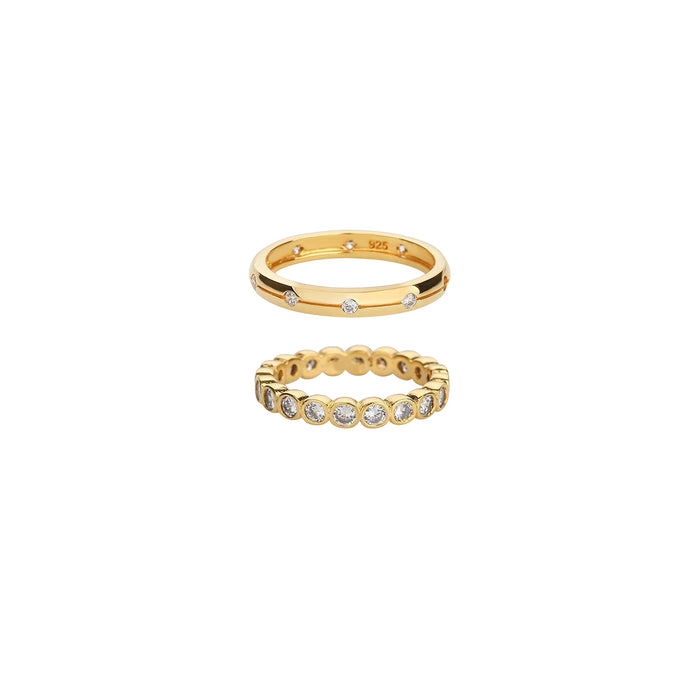 Shining Elegance Ring Duo Set