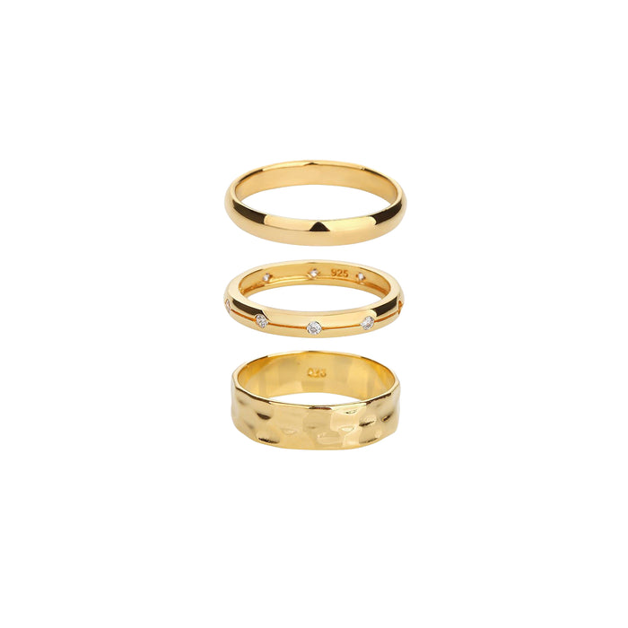 Sleek and Chic Ring Set