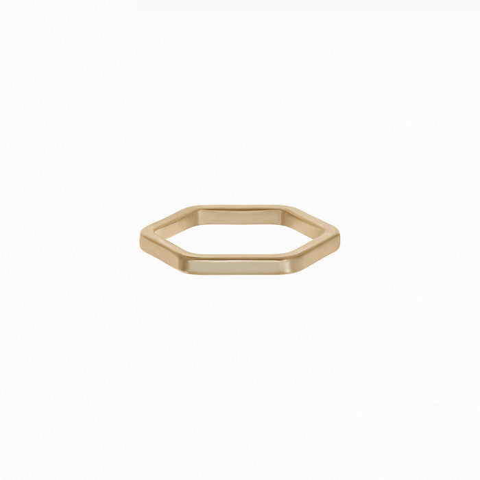 Thin Hexagon Ring