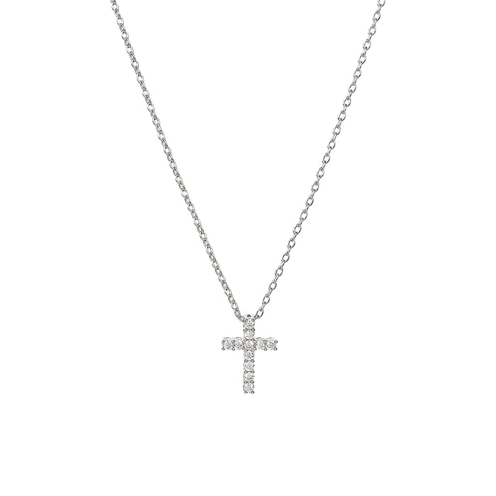 Aveline Crystal Cross Necklace