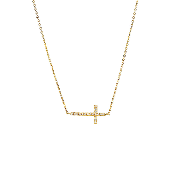 Elowen Horizontal Cross Necklace