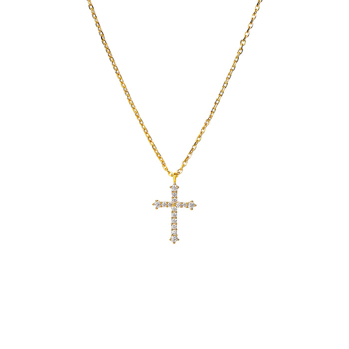 Lisette Crystal Cross Necklace