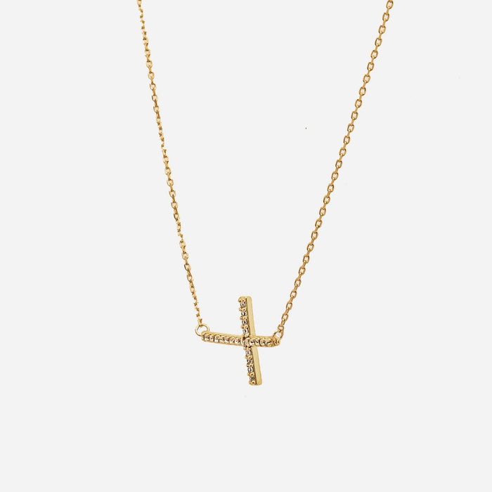 Horizontal Cross Necklace