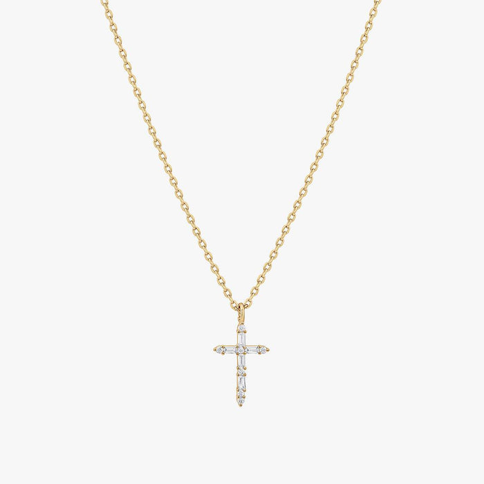 Iris Cross Necklace