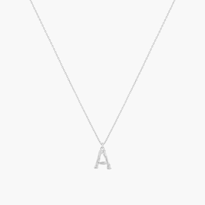 Textured Initial Necklace