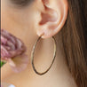 Ada Textured Hoop Earrings